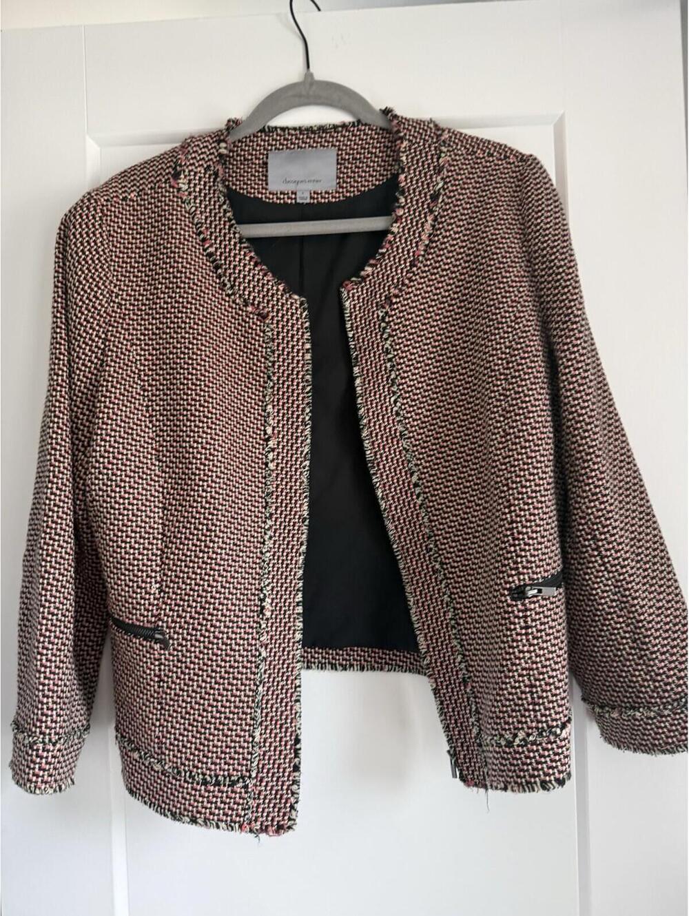 Classiques Entier Women’s Tweed Moto Jacket Size L